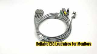GE Ref:412681-003 Grupo de cables de conducción de ECG de múltiples enlaces,5 -Conductor de conducción,Agarrador,IEC 74 CM /29 IN