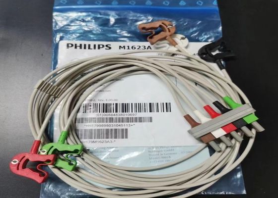 PHILIP M1623A Consumibles para dispositivos médicos, 5 Cable de ECG de plomo 989803104511