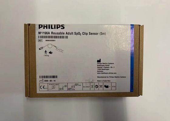 Philip M1196A Sensor Spo2 para adultos Reutilizable 3m D Cabeza 8 pines Color blanco