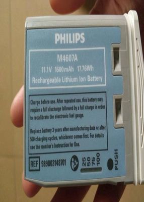 M4607A Batería de equipo médico, batería recargable de iones de litio 11.1V 1600mAh 17.76Wh
