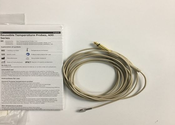 IPX7 Consumibles para dispositivos médicos, sonda de temperatura reutilizable de GE 3M 10 pies
