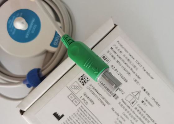 MS3-31527 Toco Transductor Probe 6 Aguja de ranura única cinta azul Velcro 2,5m de longitud