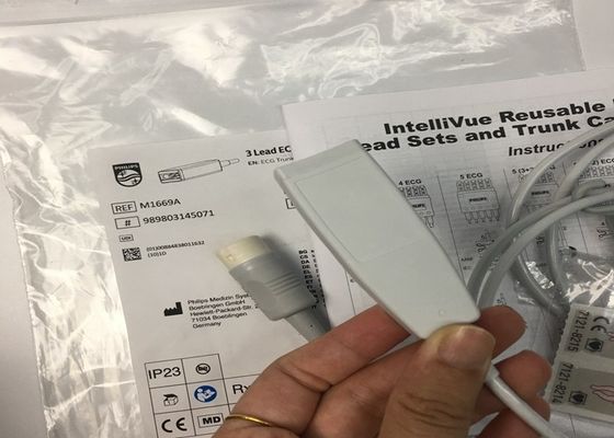 M1669A Cable de ECG de plomo de 3 pulgadas reutilizables aAMI/IEC 2.7M Material TPU