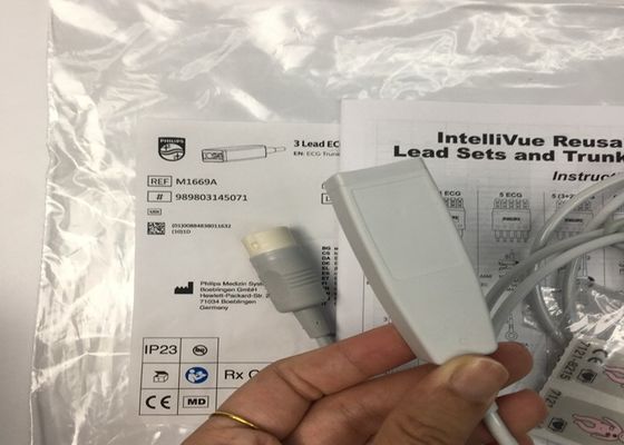 M1669A Cable de ECG de plomo de 3 pulgadas reutilizables aAMI/IEC 2.7M Material TPU