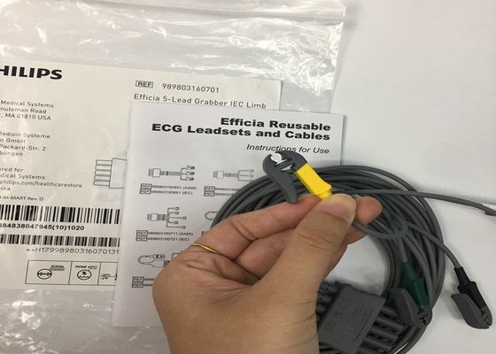PHLIP Efficia Reutilizable 5 Cable de ECG de plomo Miembro IEC Para adultos