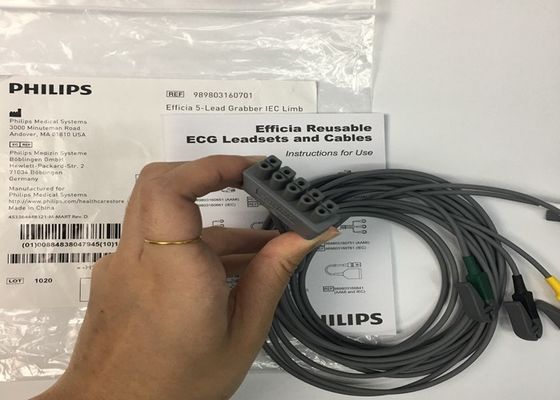 PHLIP Efficia Reutilizable 5 Cable de ECG de plomo Miembro IEC Para adultos