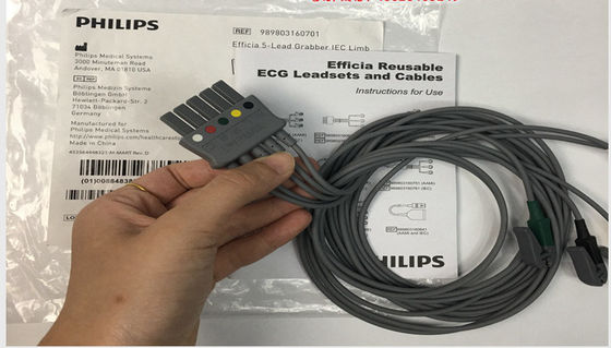 PHLIP Efficia Reutilizable 5 Cable de ECG de plomo Miembro IEC Para adultos