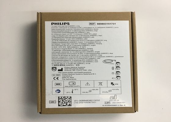 PHLIP ECG piezas de repuesto, AMMI IEC 12 Plomo ECG Limbos de plomo 1.4M 989803151731