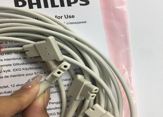 PHLIP ECG piezas de repuesto, AMMI IEC 12 Plomo ECG Limbos de plomo 1.4M 989803151731