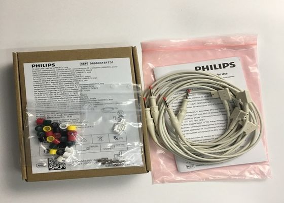 PHLIP ECG piezas de repuesto, AMMI IEC 12 Plomo ECG Limbos de plomo 1.4M 989803151731