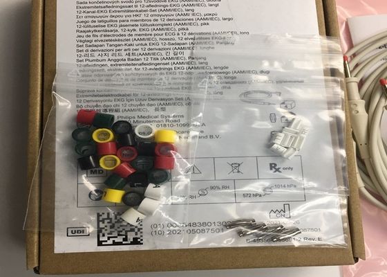 PHLIP ECG piezas de repuesto, AMMI IEC 12 Plomo ECG Limbos de plomo 1.4M 989803151731