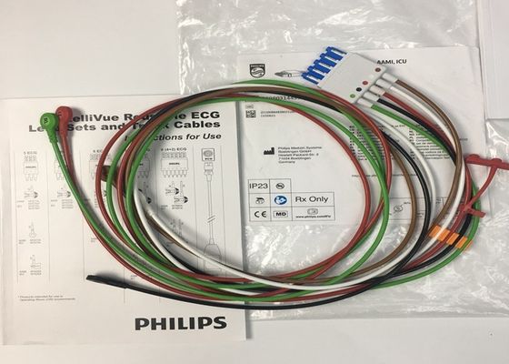 Flip M1644A Intellivue ECG Cable 5 Plomo Reutilizable 989803144991
