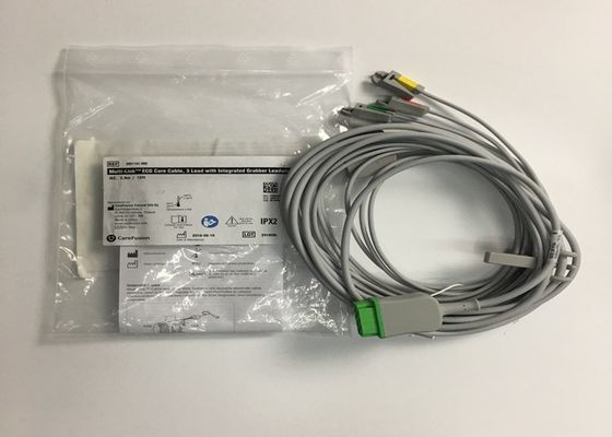 3 Cable del tronco del ECG de plomo 2106309-002 con cable de plomo grabador integrado 12FT