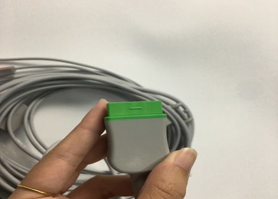 3 Cable del tronco del ECG de plomo 2106309-002 con cable de plomo grabador integrado 12FT