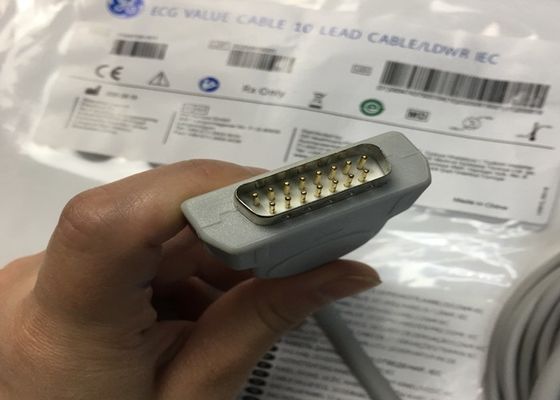 10 Piezas de repuesto de ECG de plomo Cable GE2104726-001 Norma de la UE