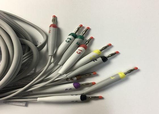 10 Piezas de repuesto de ECG de plomo Cable GE2104726-001 Norma de la UE