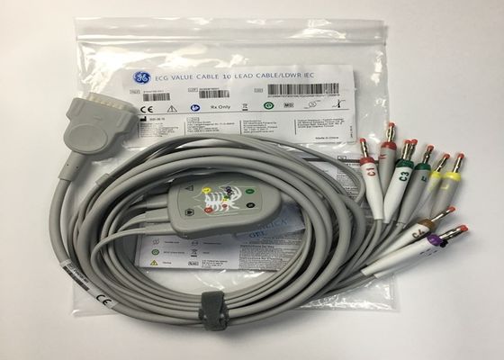 10 Piezas de repuesto de ECG de plomo Cable GE2104726-001 Norma de la UE