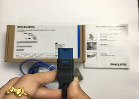 Phlip M1191BL Equipo médico piezas de repuesto, Sensor SpO2 para adultos 3M D forma 8 pines