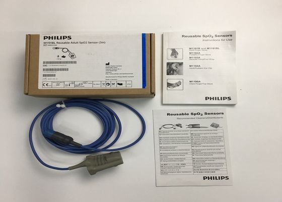 Phlip M1191BL Equipo médico piezas de repuesto, Sensor SpO2 para adultos 3M D forma 8 pines