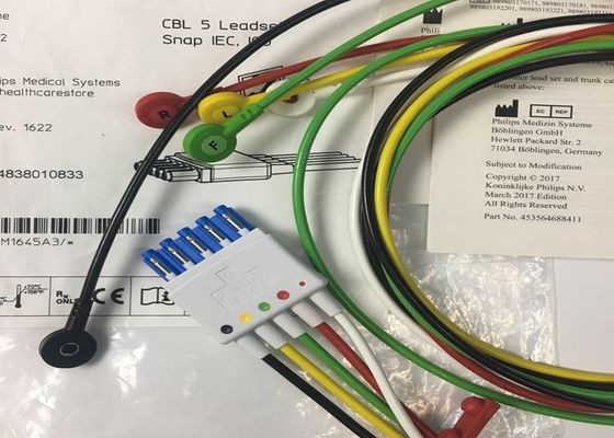 M1645A IntelliVue Equipo médico piezas de repuesto Cables 5 Leadset