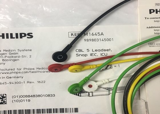 M1645A IntelliVue Equipo médico piezas de repuesto Cables 5 Leadset