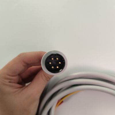 BJ-753P NIHON KOHDEN Conductividad cardíaca alambre negro cabeza redonda de 6 pines tres botones de plomo estándar europeo