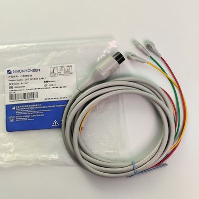 BJ-753P NIHON KOHDEN Conductividad cardíaca alambre negro cabeza redonda de 6 pines tres botones de plomo estándar europeo