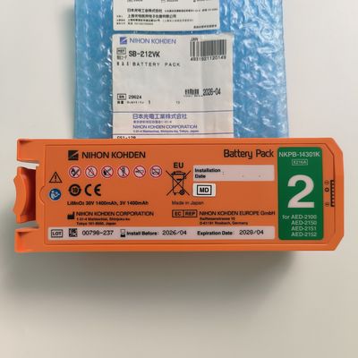 Nihon Kohden AED Desfibrilador Batería Alid No recargable NKPB-14301K X216A
