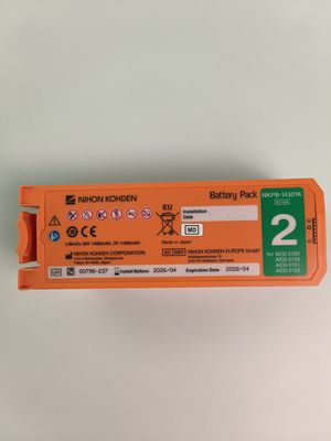 Nihon Kohden AED Desfibrilador Batería Alid No recargable NKPB-14301K X216A