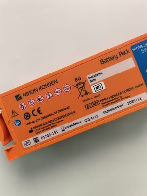 Nihon Kohden AED Desfibrilador Batería Naranja AED-2100aed-2150aed-215aed-2152 Nkpb-28271k X217A