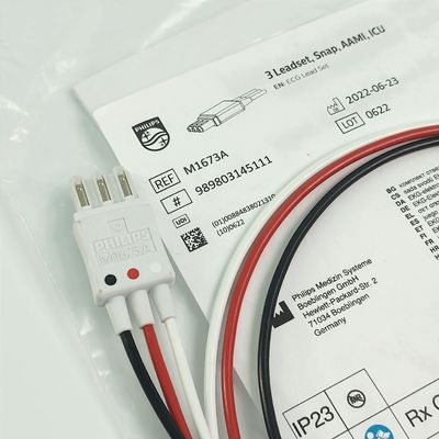 REF M1673A PHILIP Monitor del paciente CBL 3 Ledset Snap AAMI UCI PN 989803145111