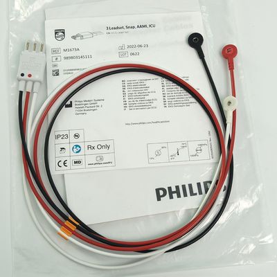 REF M1673A PHILIP Monitor del paciente CBL 3 Ledset Snap AAMI UCI PN 989803145111