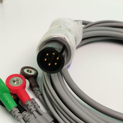 REF EC05DAS061 Monitoreo de cables cardíacos integrados 5 tipo de correa resistente a la desfibrilación por plomo
