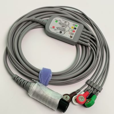 REF EC05DAS061 Monitoreo de cables cardíacos integrados 5 tipo de correa resistente a la desfibrilación por plomo