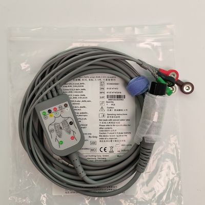 REF EC05DAS061 Monitoreo de cables cardíacos integrados 5 tipo de correa resistente a la desfibrilación por plomo