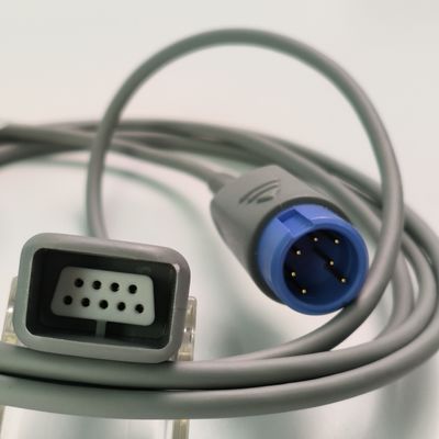 REF SHEC3 Cable de extensión de oxígeno sanguíneo 2M Cabeza redonda azul de ranura única 7 pines L 2.0 metros