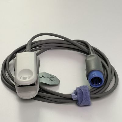 7 agujas integradas de pinza de dedos Proba de oxígeno de sangre Sensor de oxígeno de sangre Adulto 2.5M Reutilizable REF SH1