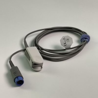 7 agujas integradas de pinza de dedos Proba de oxígeno de sangre Sensor de oxígeno de sangre Adulto 2.5M Reutilizable REF SH1