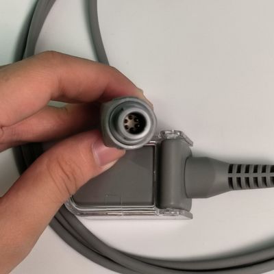 SHEC1 Cable de extensión de la sonda de oxígeno sanguíneo 2M DB9 Adaptador a LEMO Enchufe de 6 pines Doble ranura L2.0m