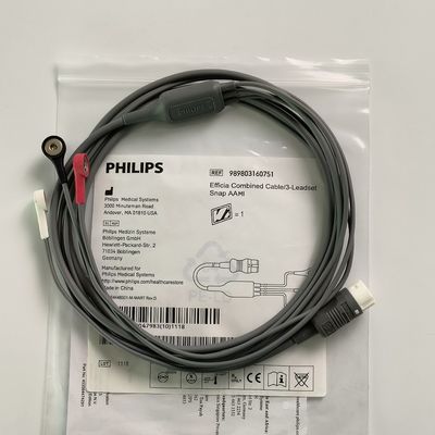 PHILIP Original Efficia Cable combinado / 3-Leadset Snap AAMI REF: 989803160751