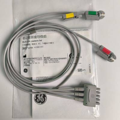CareFusion GE Original Multi-Link ECG con cables de plomo y grabador de 3 cables de plomo IEC 74cm / 29in.