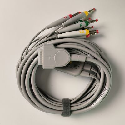 Máquina de electrocardiograma integrado 12 cables de plomo con 15 pines estándar europeo IEC cabeza de plátano 4.0
