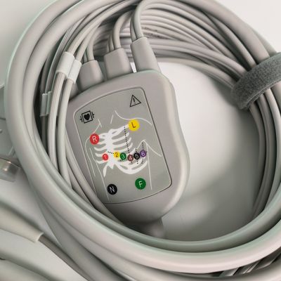 Máquina de electrocardiograma integrado 12 cables de plomo con 15 pines estándar europeo IEC cabeza de plátano 4.0