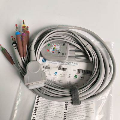 Máquina de electrocardiograma integrada 12 cables de plomo 15 pines cabeza de plátano 4.0 Guía de pecho 3.2M