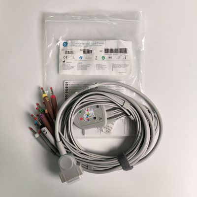 Máquina de electrocardiograma integrada 12 cables de plomo 15 pines cabeza de plátano 4.0 Guía de pecho 3.2M