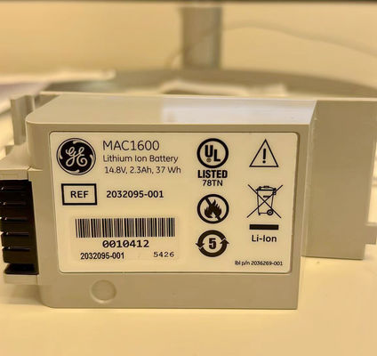 GE MAC1600 Batería de la máquina de ECG 14.8V 2.3Ah 37Wh REF 2032095-001