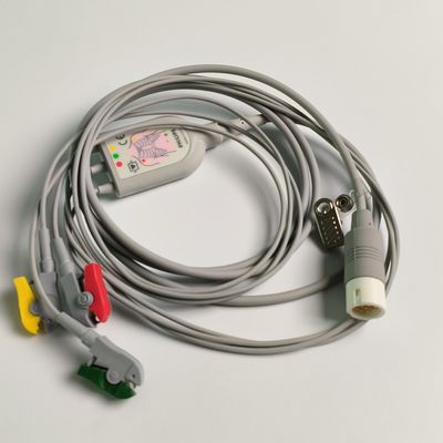 PHILIP Original 3 Lead IEC Leadset. Rojo, verde, amarillo, 2.6 M extremo de la máquina redondo 12 agujas PN:989803143171