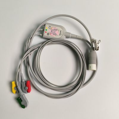 PHILIP Original 3 Lead IEC Leadset. Rojo, verde, amarillo, 2.6 M extremo de la máquina redondo 12 agujas PN:989803143171