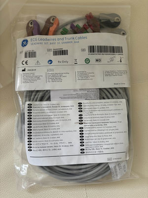 GE 2104749-001 -Conjunto 10 Cable de conducción de ECG y cable de tronco,AHA