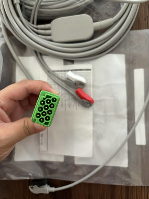 GE Cable de conducción y cable de tronco REF: 5831398 ECG 3 CABLE de conducción UNDETACHABLE GRABBER AHA 4.7M 15FT